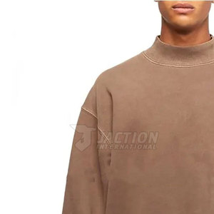 เสื้อสเวตเชิ้ตผู้ชายแบบใหม่ขายดี ดีไซน์ยีนส์ฟอกสี  ขั้นต่ำในการสั่งซื้อน้อย ขายส่งเสื้อสเวตเชิ้ตผู้ชายแบบยีนส์ฟอกสี - Product Image 4