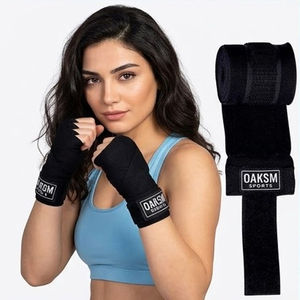 Vendas profesionales para manos de 180 pulgadas (4.5 metros) para MMA, semi-elásticas, con soporte para muñeca y protección para nudillos, para entrenamiento. - Product Image 1