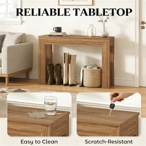 Consolle in noce con vano portaoggetti per ingresso o hall - Product Image 3