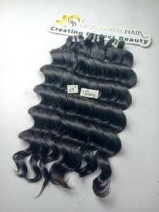 วิกต่อผมมนุษย์ผมหยิกเป็นลอนแบบคู่สีดำธรรมชาติที่ไม่ได้ผ่านการทำสีอ่อน - Product Image 2