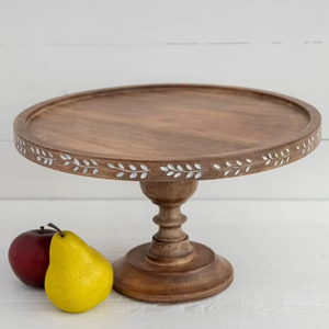 Base para Pastel de Madera Sólida con Estructura Resistente que Ofrece Soporte Duradero para Pasteles Pesados - Product Image 1