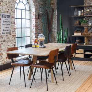 Table à manger Vandana Solace Hexa avec extensions en bois de manguier - Product Image 1