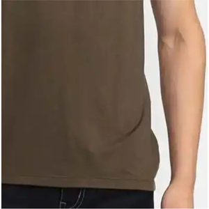 T-shirt à manches courtes pour homme, couleur unie, col rond, coupe classique, décontracté, 100% coton jersey tricoté - Product Image 3