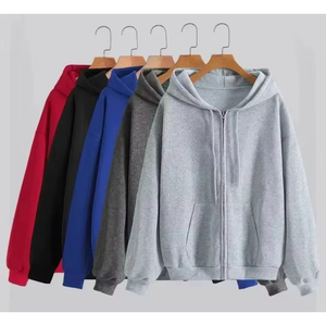 Sweat-shirts à capuche oversize pour femmes, décontractés, unis, zippés, style Harajuku coréen, amples, pour couples, dernier design - Product Image 5