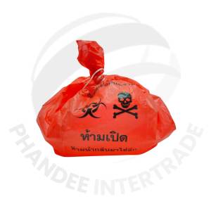 Sac rouge personnalisable de déchets médicaux sur le petit pain sac de déchets infectieux jetable de HDPE de Biohazard - Product Image 6