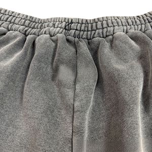 กางเกงขาสั้นผู้ชายสำหรับกิจกรรมกลางแจ้ง ระบายอากาศได้ดี ผ้าฝ้าย 100% ลุคแบบซักแล้ว ทรงหลวม มีเชือกผูก เอวสม็อค เหมาะสำหรับสตรีทแวร์และกิจกรรมกลางแจ้ง - Product Image 4