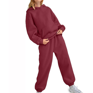Ensembles de survêtements décontractés surdimensionnés pour femmes, de haute qualité, deux pièces, pour l'entraînement et le jogging - Product Image 4