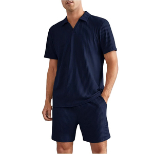 Ensemble polo et short décontracté pour homme, séchage rapide, polyester/coton, été - Product Image 3