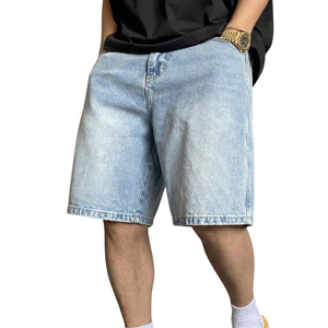 <b>Mens</b> Light Blue Denim <b>Bermuda</b> <b>Shorts</b> Loose Fit Casual Summer <b>Shorts</b> Washed Cotton Denim Five Pocket Streetwear Fashion Style - Product Image 5