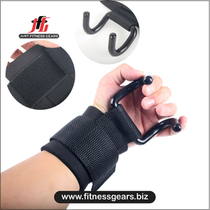 ตะขอเกี่ยวยกน้ำหนักแบบพกพา JUST FITNESS ทนทาน กันลื่น ระบายอากาศได้ดี (วัสดุทำจากนีโอพรีน) ปรับแต่งสี ขนาด และฉลากได้ - Product Image 5