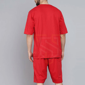 Ensemble chemise et short col rond pour homme adulte, 100 % coton, collection été 2026 - Product Image 3