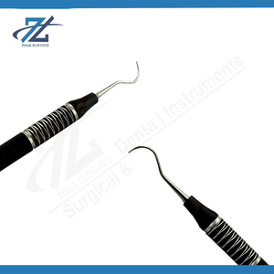Premium Top Quality Manual Tooth <b>Scraper</b> for Teeth <b>Cleaning</b> Black Coated Dental Scalar Kit Stainless Steel Made in Pakistan - Product Image 3