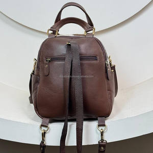 Nouveau sac à dos en cuir de vachette personnalisé multifonction grande capacité usiné à la main élégant sac à dos de voyage convertible pour les femmes - Product Image 5