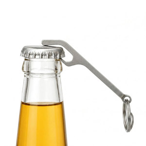 Custom Logo Keychain Bottle Opener –Lightweight Stainless Steel Beer Opener with with <b>Key</b> <b>Ring</b>, Bulk Wholesale Low MOQ - Product Image 1