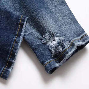 Jeans en denim pour hommes, coupe slim, droite, skinny, déchirés, délavés, décontractés, tendance, élégants, durables, de haute qualité, en gros - Product Image 6