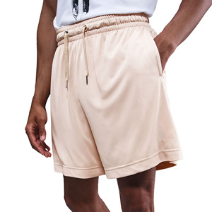 Shorts de sport unis pour hommes de qualité supérieure, respirants, à séchage rapide, légers, pour la course à pied, la gym et l'entraînement, avec taille élastique et cordon de serrage - Product Image 1