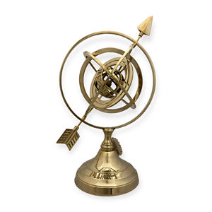 Armillario Decorativo de Latón Antiguo – Adorno Náutico y Celestial para el Hogar - Product Image 1