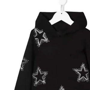 Sudadera con Capucha para Hombre, Elegante, con Pedrería, 100% Algodón, Tejido Suave y Cómodo para Invierno, Diseño Brillante, Ropa Casual de Calle para Fiestas - Product Image 5