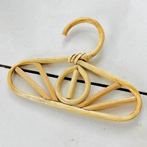 Wood hangers for clothes <b>display</b> rattan closet hanger clothing rack & wardrobe space saving - Product Image 6