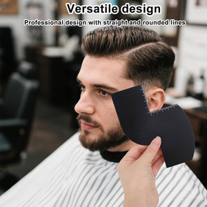 Tarjeta de Barbero en Forma de S para Dar Forma al Cabello con Indicadores de Medición, Reutilizable, para Delinear el Cabello con Spray de Color, para Barba de Hombre - Product Image 3