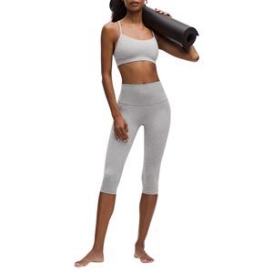 Ladies Solid for Yoga Pants High Waist Knee Length Gym Leggings Non See Workout <b>Tights</b> Activewear Fitness Clothing - Product Image 4