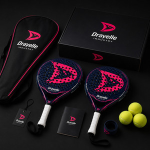 Raqueta de Pádel de Diamante para Mujer con Logotipo Personalizado al por Mayor, Par de Raquetas de Pádel Profesionales Ligeras de Fibra de Carbono 18K, OEM - Product Image 5