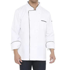 Veste de chef pour homme à manches courtes pour la cuisine ou le salon, design élégant pour les barbiers, les boulangeries et le personnel de l'hôtellerie - Product Image 1