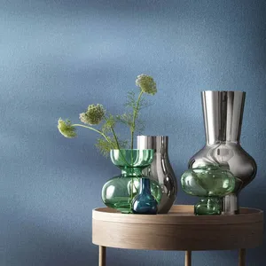 Vase à fleurs en métal artisanal haut de gamme, design artistique, fournisseur en gros, vase à fleurs décoratif ovale moderne en métal - Product Image 2