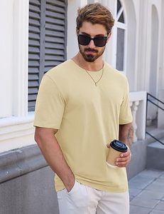 T-shirts pour hommes à manches courtes en coton UPF 50+, légers, respirants, rafraîchissants, décontractés, col rond, t-shirts basiques - Product Image 3