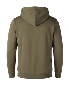 Sudadera con Capucha para Hombre, Color Verde Oliva, Corte Regular, Informal, Color Sólido, con Bolsillo Frontal, para Otoño - Product Image 2