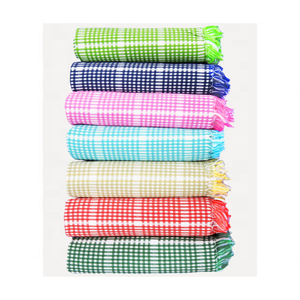Eco Conscious 100% Coton Carreaux Brodés Léger Recyclable Séchage Rapide Personnalisé Durable À La Main Golf Serviettes De Bain - Product Image 1