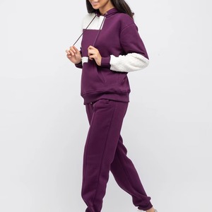 Ensemble de survêtement réversible pour femme enceinte, léger, écologique, extensible dans quatre directions, avec demi-fermeture éclair, grande taille, idéal pour l'hiver - Product Image 3