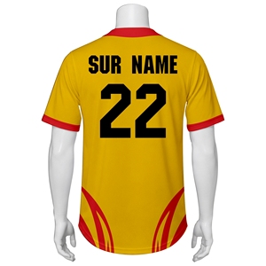 Maillots de baseball tendance pour adultes, uniformes d'équipe personnalisés par sublimation, vêtements de sport athlétiques respirants 100 % polyester à séchage rapide, col en V - Product Image 3
