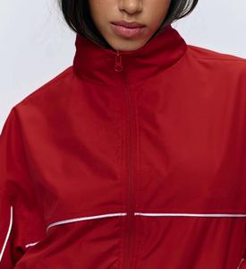 Chaqueta Anorak de Nailon con Cremallera para Mujer, Jersey Personalizado con Solapa Frontal, Capucha con Cordón y Forro de Malla - Product Image 3