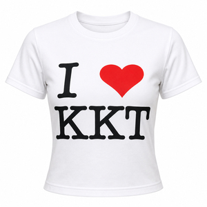 เสื้อยืดผู้หญิงทรงปกติ สวมใส่สบาย แขนสั้น สีพื้น สำหรับสาวๆ เสื้อครอปคอปก ฤดูร้อน เป็นมิตรกับสิ่งแวดล้อม ผ้าฝ้าย 100% เนื้อผ้าเบา - Product Image 1