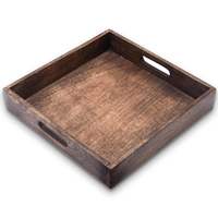 Plateau de service en bois moderne pour la décoration intérieure et les présentations de mariage/Ramadan - Logo personnalisé, fabriqué à la main en Inde (vente en gros)