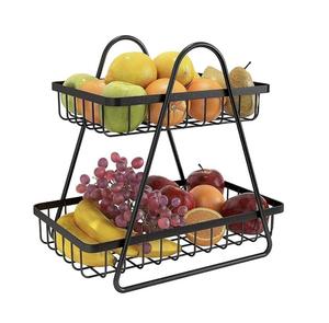 Nouvelle conception de panier à fruits à double étage, panier à légumes, panier à collations populaire, panier à fruits pour la maison, articles créatifs modernes pour le salon - Product Image 3