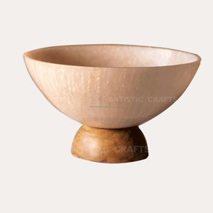 Cuenco con incrustaciones de resina japonesa hecho a mano ecológico con base de madera artesanía artesanal de estilo japonés desechable - Product Image 2