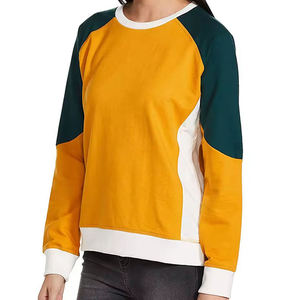 เสื้อสเวตเชิ้ตคอกลมแขนยาวสำหรับผู้หญิง สีมัสตาร์ด เหลือง เขียว ขาว ถักนิตติ้ง สวมใส่สบายๆ สำหรับฤดูใบไม้ร่วง - Product Image 2