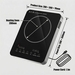 With child lock Induction Cooker Single Burner 2000W/3500W Touch Control Stainless Steel Panel Household Electric <b>Stove</b> - Product Image 3