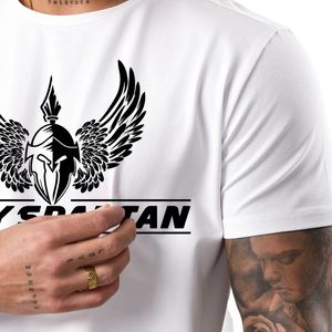 Mens <b>White</b> Jersey T Shirt Short Sleeve Athletic Gym Workout <b>Tee</b> Breathable Lightweight Running Fitness - Product Image 5