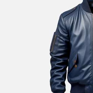 NEW HANDMADE MEN'S CASUAL LEATHER JACKET with Stand Collar and Pattern Winter Ready by Pace Sports Shop - Product Image 4