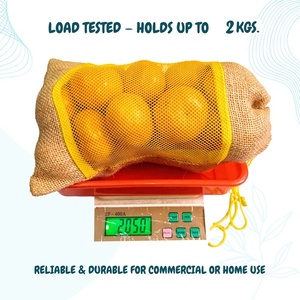 ถุงตาข่ายปอกระเจาแบบมีเชือกผูก 32x22 ซม. ย่อยสลายได้ เป็นมิตรกับสิ่งแวดล้อม ใช้ซ้ำได้ ทนทาน รับน้ำหนักได้ 2 กก. ระบายอากาศได้ดี เกรดสำหรับอาหาร เหมาะสำหรับเก็บของชำ - Product Image 6