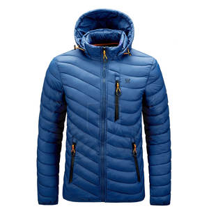 Chaqueta de Invierno para Hombre, con Capucha, Acolchada, a Prueba de Viento, para Camping, Diseño a Cuadros, Casual, Transpirable, Tallas Grandes, con Cierre - Product Image 1