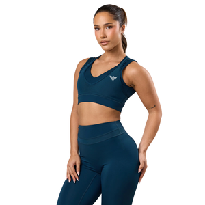 Custom Women's High Impact <b>Open</b> Back Racerback Sports <b>Bra</b> Quick Dry Breathable Yoga Gym Workout Fitness Activewear Crop Top - Product Image 1