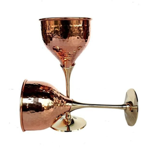 Copa de Vino de Acero Inoxidable con Baño de Cobre de Lujo para Martini, con Patrón de Espiga Grabado, Hecha a Mano, Moderna y Personalizada - Product Image 2