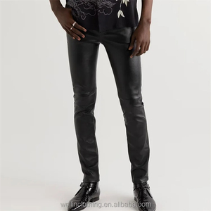 Pantalones de Cuero para Hombre, Pantalones de Cuero de Primera Calidad, Precio de Fábrica al por Mayor, Precio de Cuero con Logotipo Personalizado - Product Image 2