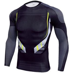 Custom Gym Rash Guard Long Sleeve For Men Swim <b>Surf</b> Bjj Mma Athletic Compression Shirt Quick Dry Breathable <b>Printed</b> Workout - Product Image 3