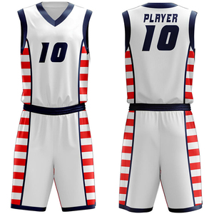 Ensemble d'uniformes de basketball personnalisés par sublimation, maillot d'entraînement respirant à col en V et short, vêtements de sport à séchage rapide pour hommes - Product Image 4