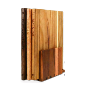 Juego de tablas de cortar de madera de acacia al por mayor con soporte de madera para verduras, queso y carne - Product Image 2